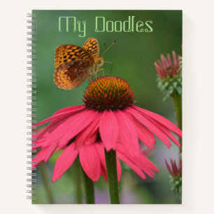 Butterfly On Coneflower Sketchbook Notebook
