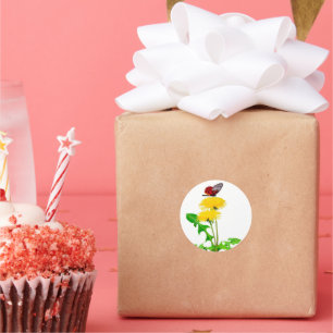 Butterfly on Dandelion Envelope Seals