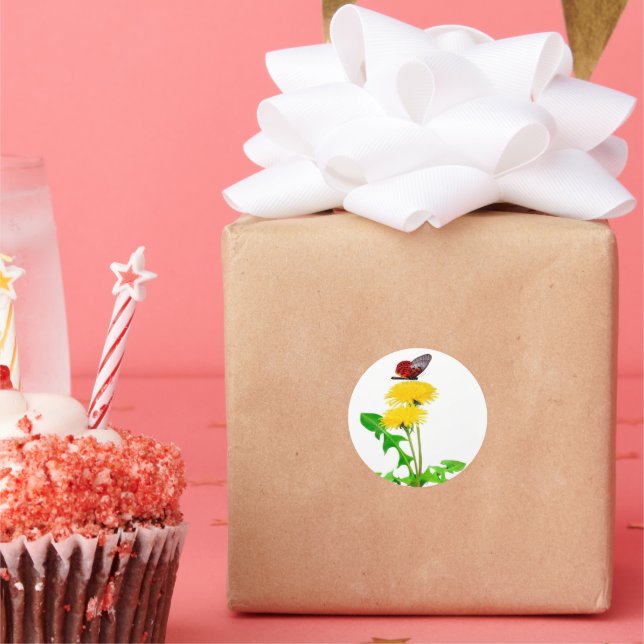Butterfly on Dandelion Envelope Seals (Party)