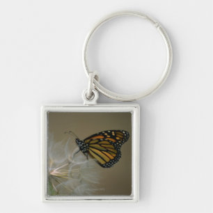 Butterfly on dandelion key ring