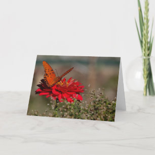 Butterfly on Flower Card