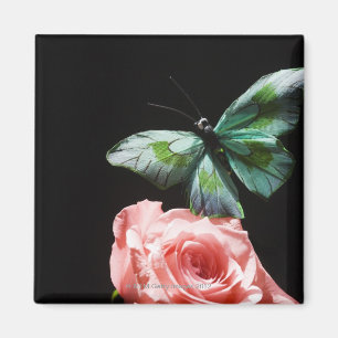 Butterfly on flower magnet