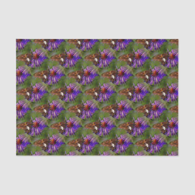Butterfly On Flower Nature Art Pattern Tissue Paper (Front)