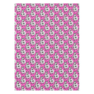 Butterfly On Flower Pattern Pink Design Tablecloth