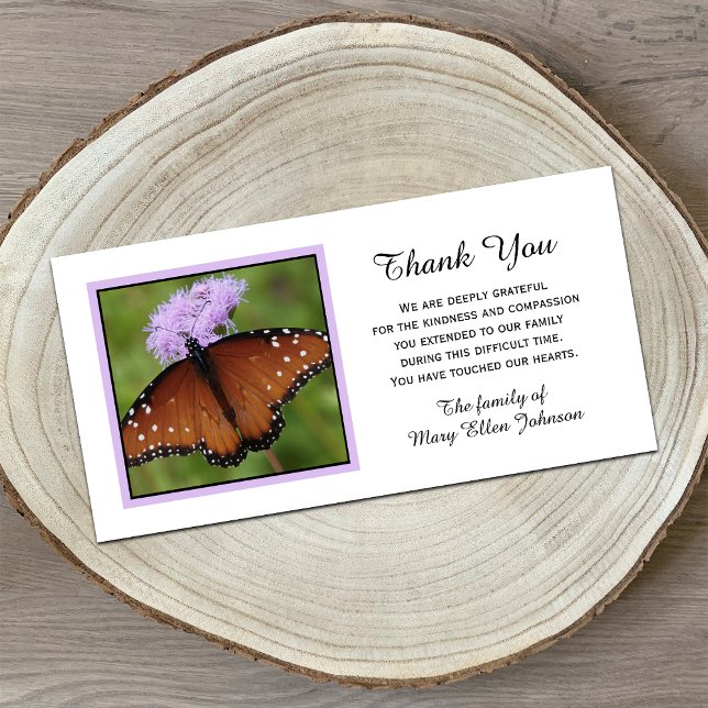 Butterfly on Flower Sympathy Thank You (Creator Uploaded)