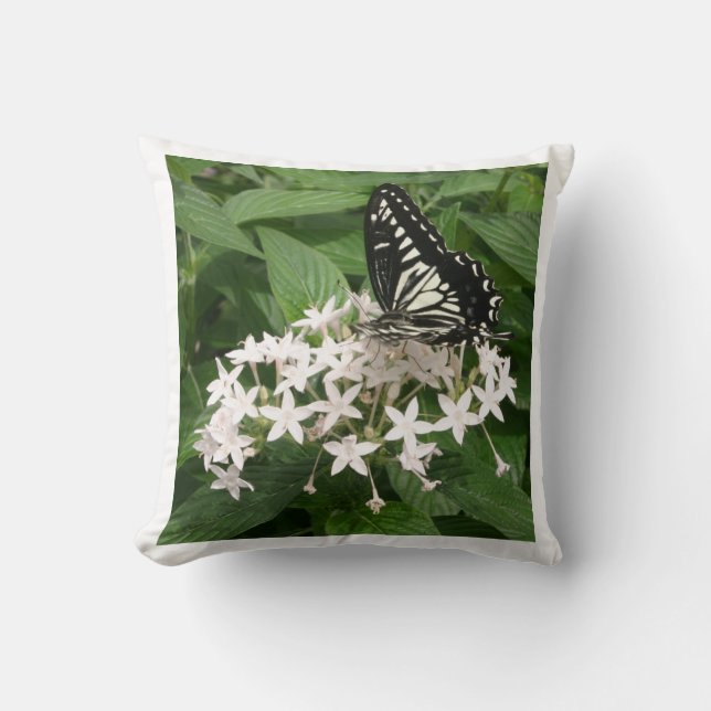 Butterfly on Flowers Cushion (Front)