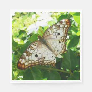 Butterfly on Jasmine Tropical Nature Photography Napkin