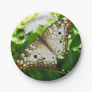 Butterfly on Jasmine Tropical Nature Photography Paper Plate