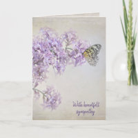 Butterfly on Lilac Flower Sympathy