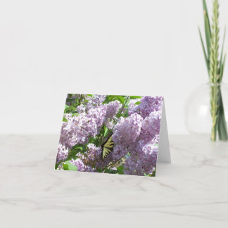 Butterfly on Lilac Notecard