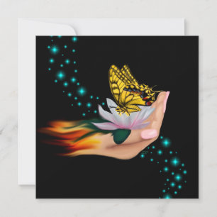 Butterfly on Lotus Bloom