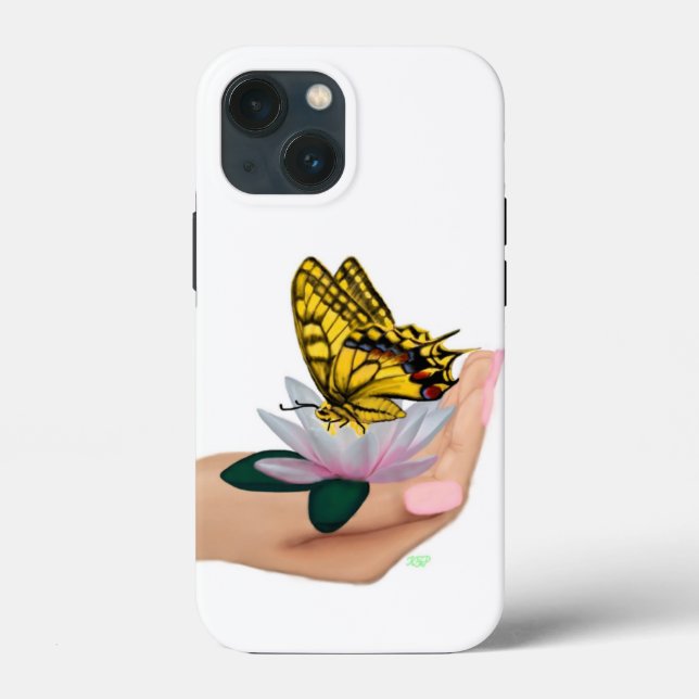 Butterfly on Lotus Bloom Case-Mate iPhone Case (Back)
