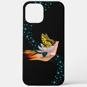 Butterfly on Lotus Bloom iPhone 12 Pro Max Case