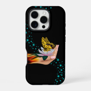 Butterfly on Lotus Bloom iPhone 16 Pro Case