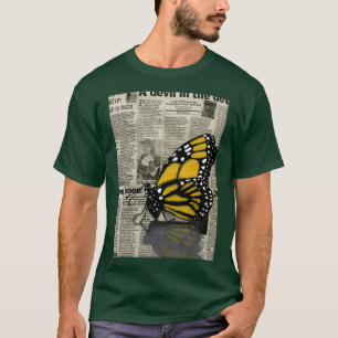 Butterfly on my Newspaper T-Shirt