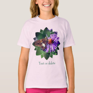 Butterfly On Purple Aster Flower Personalized T-Shirt