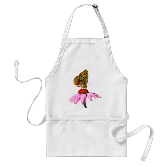 Butterfly On Purple Coneflower Standard Apron (Front)
