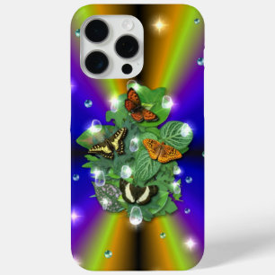 Butterfly on purple yellow Rainbow iPhone 15 Pro Max Case