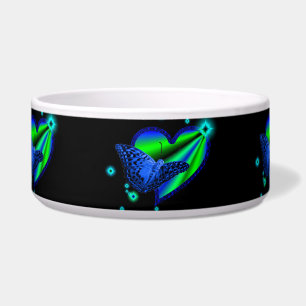 Butterfly on Rainbow heart and stars