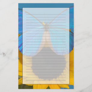 Butterfly on Sunflower Stationery