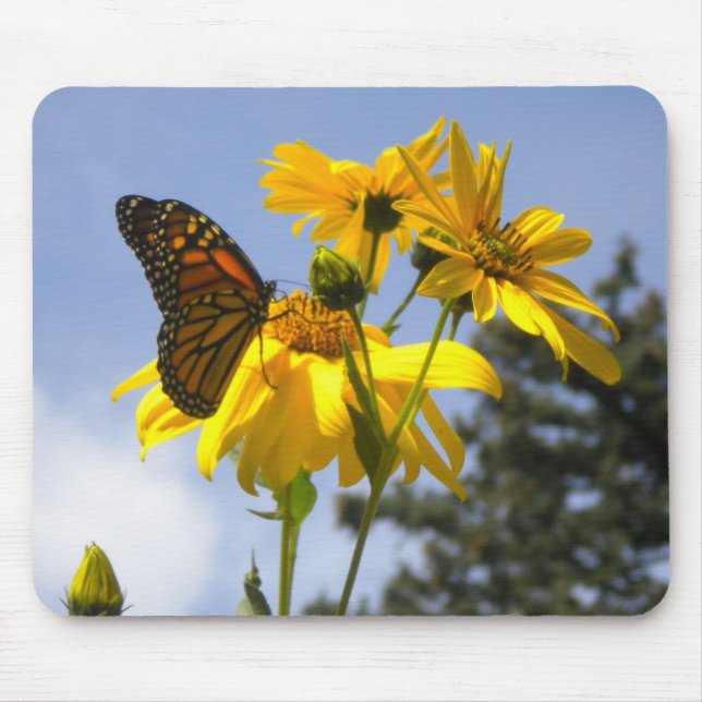 Butterfly on the Sunflower mouse pad (Front)