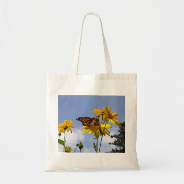 Butterfly on the Sunflower Tote Bag (Front)