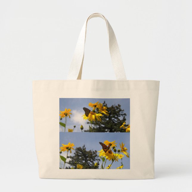 Butterfly on the Sunflower Tote Bag (Front)