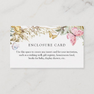 Butterfly on the Way Boho Enclosure Card