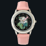 BUTTERFLY ON THE WHITE FLOWER , BLACK FLORAL WATCH<br><div class="desc">Elegant vibrant flower details from antique Dutch paintings. Colourful , classic floral design with beautiful digital elaboration of an antique Flemish still life painting.Cool and artistic design for all purpose for nature animal lovers</div>