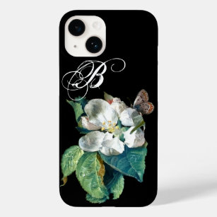 BUTTERFLY ON THE WHITE FLOWER , FLORAL MONOGRAM Case-Mate iPhone 14 CASE