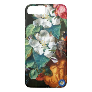BUTTERFLY ON WHITE FLOWERS Floral Case-Mate iPhone Case