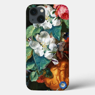 BUTTERFLY ON WHITE FLOWERS Floral iPhone 13 Case
