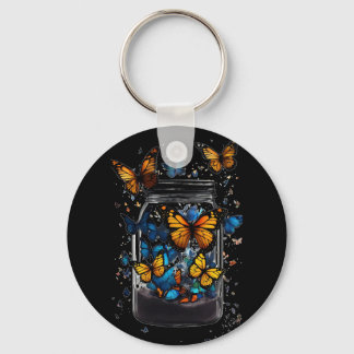 Butterfly out of the bottel  key ring