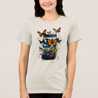 Butterfly out of the bottel women's t-shirt  Tri-Blend shirt