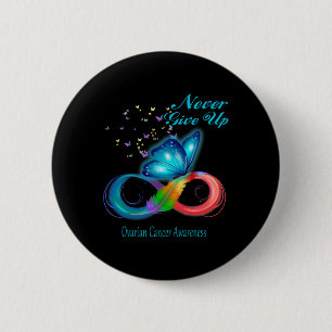 Butterfly Ovarian Cancer Awareness 6 Cm Round Badge