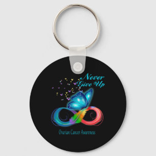 Butterfly Ovarian Cancer Awareness  Key Ring