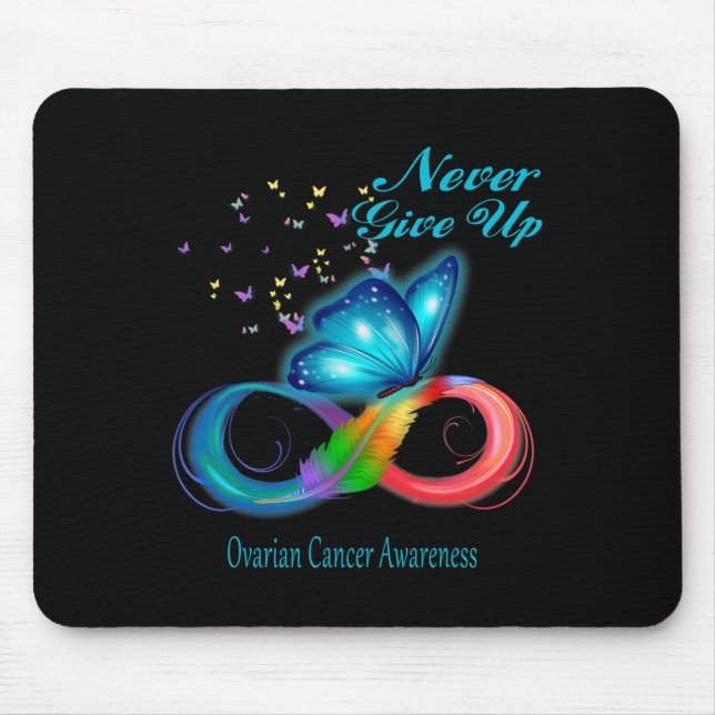 Butterfly Ovarian Cancer Awareness  Mouse Pad (Front)