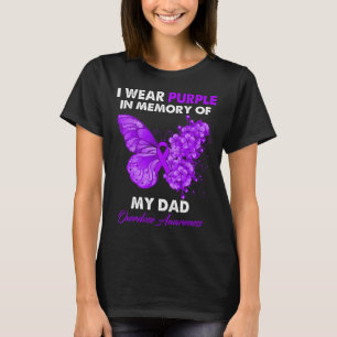Butterfly Overdose Awareness I Wear Purple For My  T-Shirt