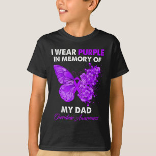 Butterfly Overdose Awareness I Wear Purple For My T-Shirt