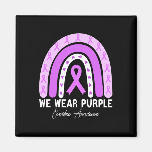 Butterfly Overdose Awareness Month Purple Ribbon  Magnet