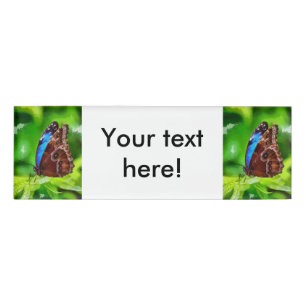 Butterfly painting name tag