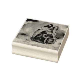 Butterfly painting rubber stamp