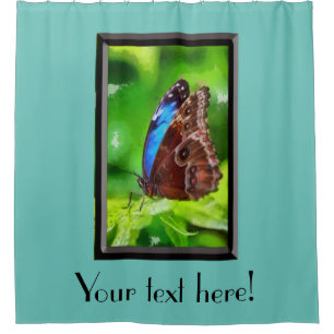 Butterfly painting shower curtain