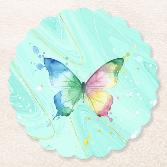 Butterfly Paper Coaster (Front)