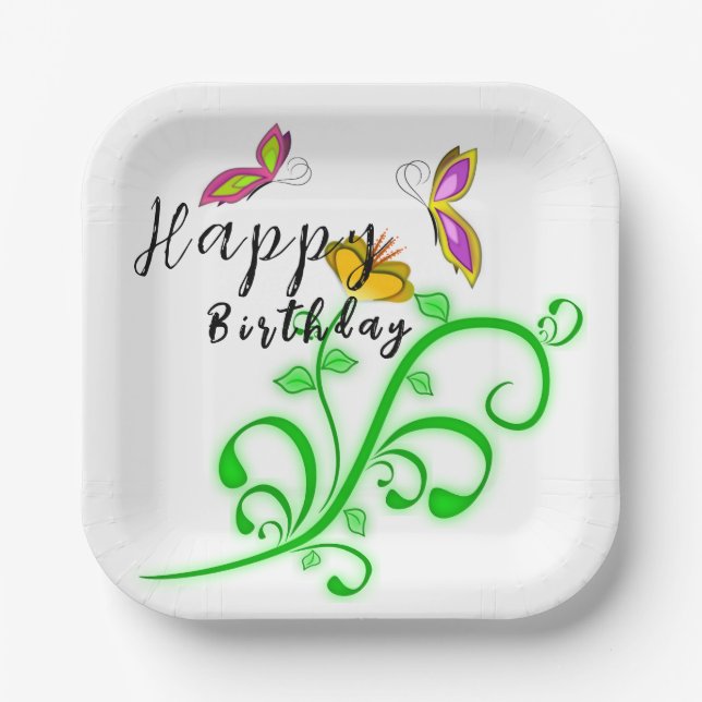 Butterfly Paper Plate (Front)