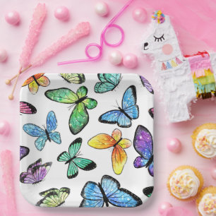Butterfly Paper Plates - Custom Party Supplies