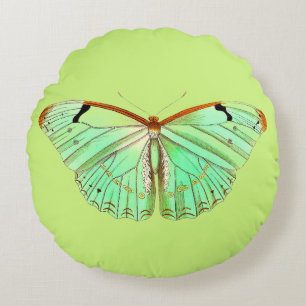 Butterfly Papillon Round Pillow