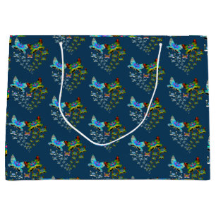 Butterfly Parade Jamaica Green Flight of Color Large Gift Bag