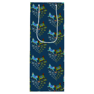Butterfly Parade Jamaica Green Flight of Color Wine Gift Bag