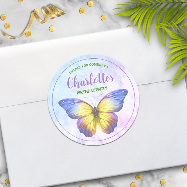 Butterfly Party Favour Thank You Stickers (Creator Uploaded)